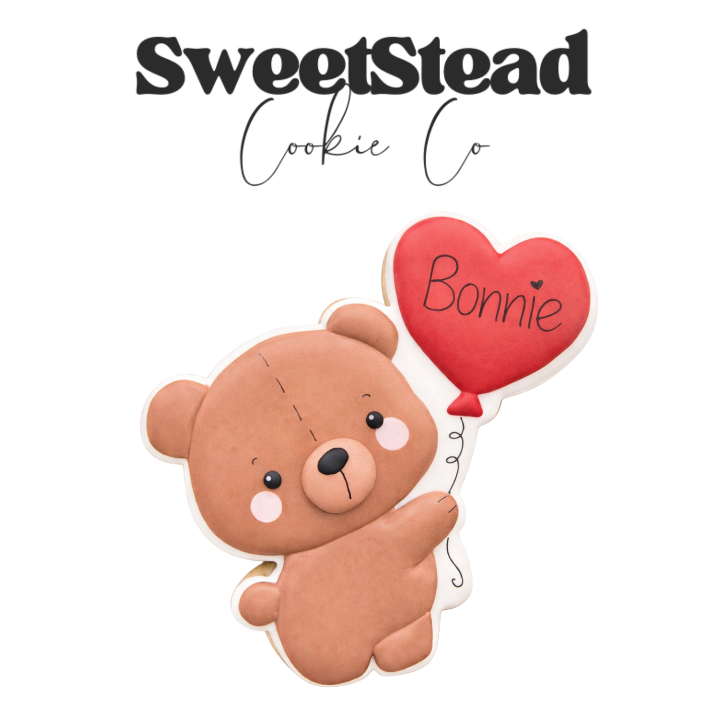 Bear W/Heart Balloon - Cookie Cutter