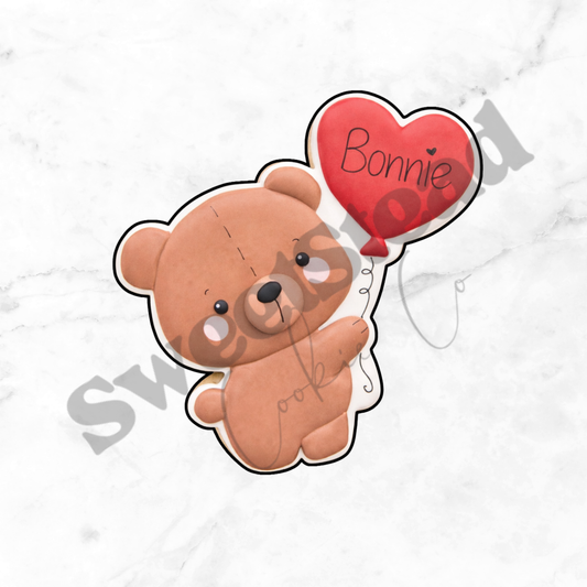 Bear W/Heart Balloon - Cookie Cutter